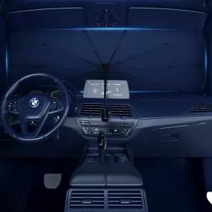 볼체 차량햇빛가리개 1초 설치 풀세트 (앞유리 우산형 1P+창문 암막 커튼 4P)