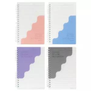 심플 PP 스프링 노트 2500 4권 1세트 / 미니