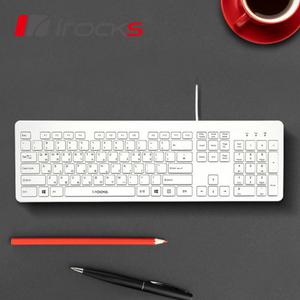 [국내정품] 아이락스 IRK07W 저소음 유선 펜타그래프 키보드 화이트