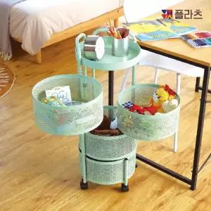 (베)플라츠 오발 5단 트롤리 수납장