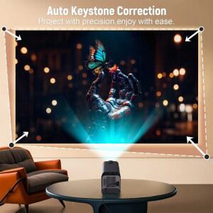 가정용 빔프로젝터 프로젝터 넷플릭스 공식 라이센스 HY320 NTV 안드로이드 13 1080P 500ANSI Amlogic S950D4 WIFi6 BT5 미니 4K