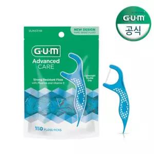 GUM 검 치과 손잡이형 스마트 일회용 치실(150p) 888 2개입