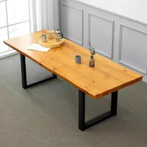 우드랩2200 집성 우드슬랩 테이블 카페 6인 식탁 원목