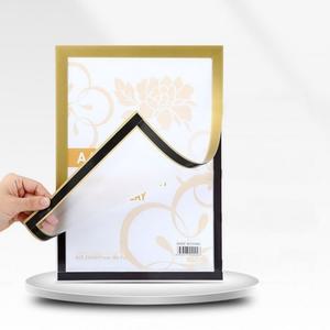 부착형 무타공 자석 프레임 게시판 A4 알림판