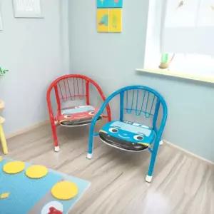 타요 삑삑이 의자 어린이 유아 소리나는 철제의자 등받이 쿠션 체어 돌아기 놀이방 캐릭터