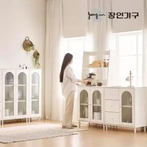장인가구 쿠르바 모루유리 아치형 수납장 서랍장 모음전