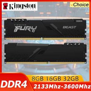 DS J4 KINGSTON 또는 RAM INTEL 288PIN 3600 마더보드용 DDR4 3200 32GB 방열판 데스크탑 8G 메모리 XMP2 2666MHZ AMD PC 16G FURY