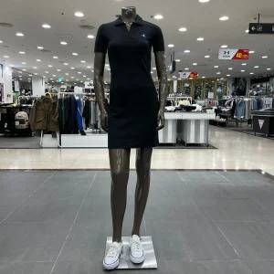 [캘빈클라인]여성 피케  카라 슬림핏 반팔 원피스 J223498-BEH_DG