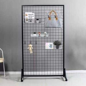 철망 파티션 진열대 네트망 철제 바구니 화분걸이 고정 베란다 철망파티션 100x100cm