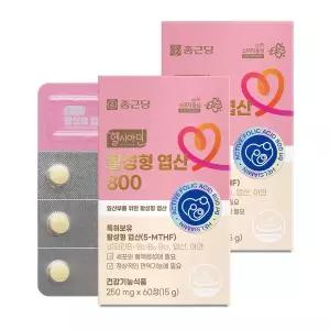 [롯데백화점]종근당 [종근당] 헬시아민 활성 활성형 엽산 800 60정 2박스(4개월분)