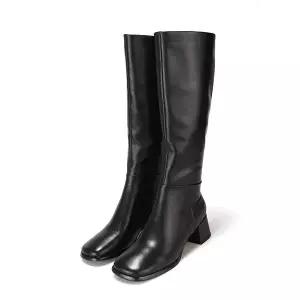 [BABARA][본사운영] 바바라 소가죽 스퀘어토 밴드 여성롱부츠 5.5cm_BBG839