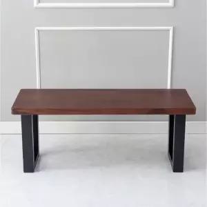 파로마 네오 장미원목 우드슬랩 2인용 벤치형의자 로지아 NES4