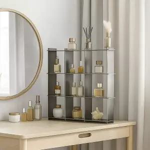 [나인홈가구]메탈 오브제 선반 스텐 주방 컵 화장품 정리 멀티수납 S