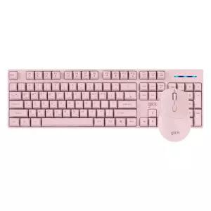 지클릭커 오피스프로 WMK60 스탠다드 M 무소음 무선 키보드 마우스 세트 핑크 1942718 J