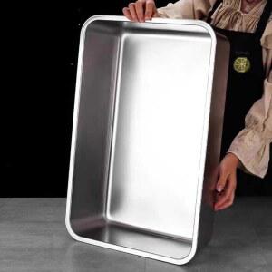 스테인레스 다라이 사각 양푼 스크럽 직사각형 플랫 70x50x5 30cm 304 특대