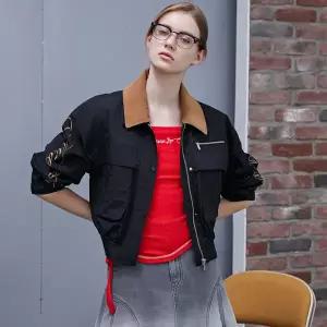 [롯데백화점]에고이스트 탈부착 코듀로이 카라 나일론 점퍼 ER3WZ861