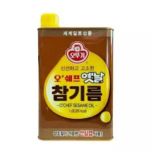 오뚜기 오쉐프 옛날 참기름 1L (캔) 1개
