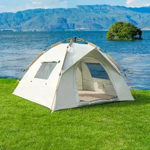 사각 원터치 텐트 야외용 차박 가족 캠핑 피크닉 간편 설치 통풍 방수 그늘막 3~4인용