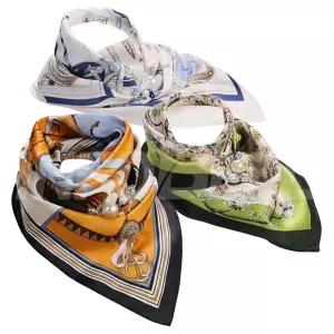 앙드레김 실크핏 진주링 스카프 여성 여자 봄 가을 간절기 실크 자석 마그네틱 진주 링 머플러 스카프 3종