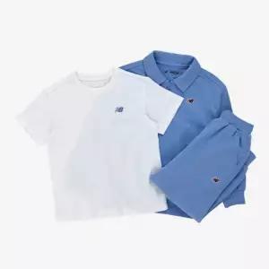 M 뉴발란스키즈트레이닝세트 PQC NK9YF3102U-50 [3PCS] ESSENTIAL 반집업 스웨트 셋업