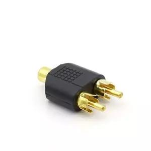 rcafto 2 rcam 스테레오 오디오 암수 rcay y형 젠더 변환 스플리터 영상잭 분배기 커넥터 변환잭 스피커