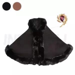 이블링 파리 밍크숄 여성 여자 봄 가을 겨울 간절기 고급 밍크 트리밍 털 퍼 케이프 머플러 망토 숄 세트