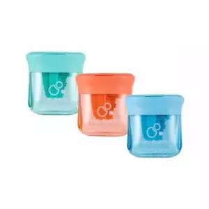 휴대용 연필깎이 3홀 색상랜덤 필기 수정테이프 데스크테리어