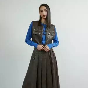 [롯데백화점]에고이스트 페이크레더 크롭 베스트 ER3FV861