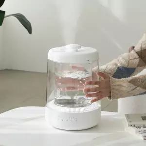 모리츠 루미글래스 가열식가습기 수조분리급수 대용량 물멍 4L MGU-040