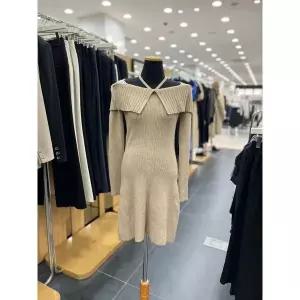 [에고이스트]EQ4KO060스트랩포인트슬림골지미니니트원피스_DJ