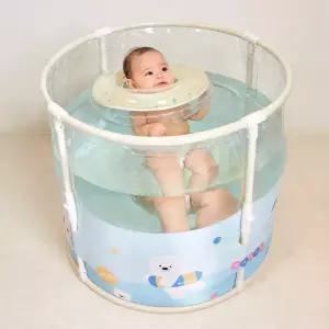 신생아 아기 수영장 밍곰 유아 원터치 접이식 캐릭터 물놀이 풀장