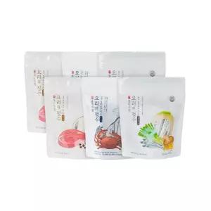 올바른가 요리의정수 국물 조미료 분말육수 혼합 6팩(해물2/멸치2/한우2)