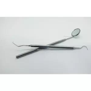 파키스탄 치경 Dental Mirror +치석제거기 Dental Explorer 셋트 탐침 치과거울 치과용미러