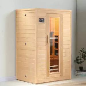 2인용 편백 사우나 스팀 땀 유리 찜질방 핀란드식