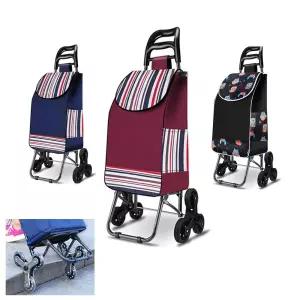 3휠 접이식 쇼핑 카트 장바구니 바퀴 3개 계단 통과
