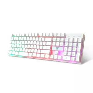 LED 유선 키보드 / 라이트 사무용 USB 레트로 컴퓨터 게이밍 저소음