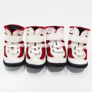 애완견 편한 신발 발 보호 운동화 레드 소형견 댕댕이 노견 장화