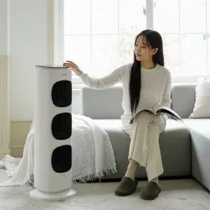 HAAN 즉각발열 저소음 공기청정 헤파필터 개별난방 3구 무드등 온풍기/사무실 가정용온풍기 타워팬온풍기