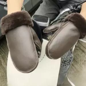 무스탕 장갑 벙어리 방한 남성용 여성용 양가죽 겨울 기모