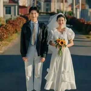 레트로웨딩드레스 스냅 레이스 피로연 스튜디오 세미