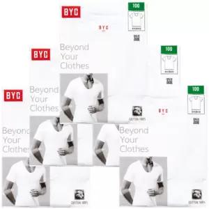 BYC빅사이즈 U넥라운드반팔 순면런닝5매 BYC1903