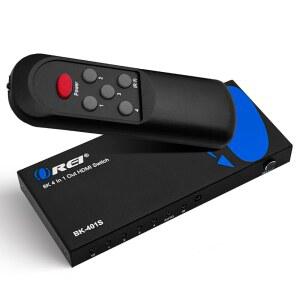 [미국배송] OREI 8K HDMI 2.1 스위치 4X1 스위처 울트라HD는 최대 4K @ 120HZ VRR 돌비 비전 ALLM 오디오 스위칭 PS5 XBOX 게임 리모컨 IR HDCP 2.3 CEC를 지원합니다