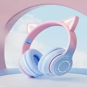 고양이헤드셋 게임 무선 고양이귀 유튜브 유선 소음 크리에이터 어학용 블루투스