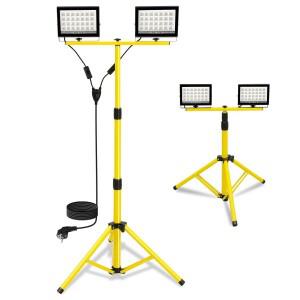 300w투광기스탠드가 있는 LED 작업등 조절 가능 6000K IP66 캠핑 낚시용 플래시라이트 접이식 삼각대 워크