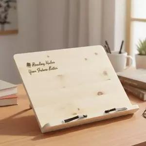 소나무 원목 독서대 각도조절 책 스탠드 중형 국산