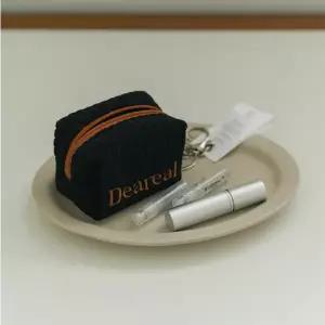 [무케] 디어리얼_브레드 키링 파우치 테리블랙 에어팟파우치 버즈케이스 화장품파우치