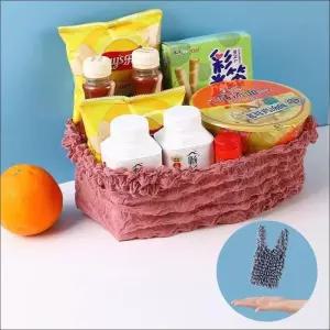 [라일리] Rly 접이식 장바구니 미니 포켓 휴대용 캔버스백