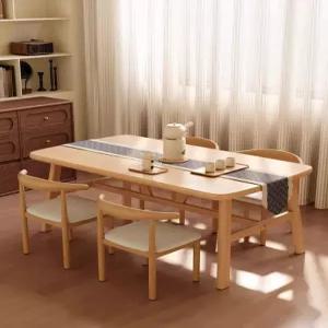 모던 4인용식탁 식탁의자 세트 작은 원목 카페 다이닝테이블 식당 사각