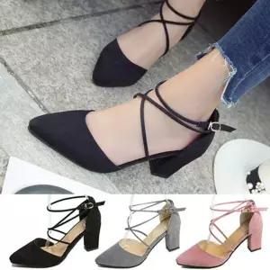 스웨이드 메리제인 스트랩슈즈 WAF3BE7