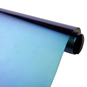 XhuangTech 카멜레온 퍼플 블루 윈도우 필름, 보호를 위한 90% x 99% 2mm VLT 필름 틴트 20% 세단/SUV 자외선 4m(39.5인치 자동차 (100cm 및 태양열 13.12피트) 차단, 틴팅, 사이드 프라이버시 긁힘 방지